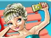 Elsa and Anna Beach Selfie